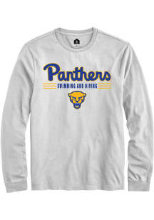 Rally Pitt Panthers White Swimming and Diving Long Sleeve T Shirt