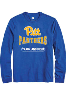 Rally Pitt Panthers Blue Track and Field Long Sleeve T Shirt