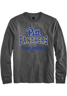 Rally Pitt Panthers Charcoal Track and Field Long Sleeve T Shirt