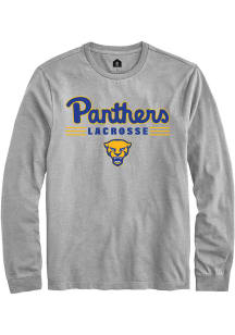 Rally Pitt Panthers Grey Lacrosse Long Sleeve T Shirt