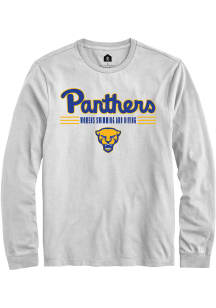 Rally Pitt Panthers White Womens Swimming and Diving Long Sleeve T Shirt