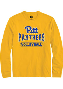 Rally Pitt Panthers Gold Volleyball Long Sleeve T Shirt
