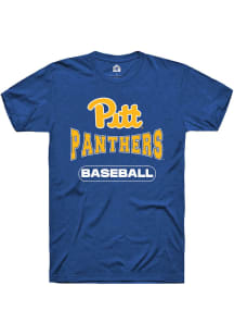 Rally Pitt Panthers Blue Baseball Short Sleeve T Shirt