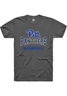 Rally Pitt Panthers Charcoal Baseball Short Sleeve T Shirt