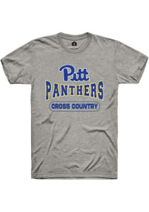 Rally Pitt Panthers Grey Cross Country Short Sleeve T Shirt