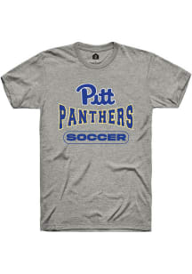 Rally Pitt Panthers Grey Soccer Short Sleeve T Shirt