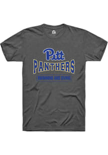 Rally Pitt Panthers Charcoal Swimming and Diving Short Sleeve T Shirt