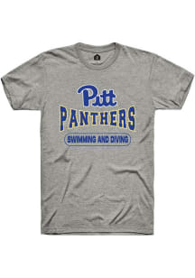 Rally Pitt Panthers Grey Swimming and Diving Short Sleeve T Shirt