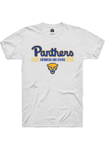 Rally Pitt Panthers White Swimming and Diving Short Sleeve T Shirt