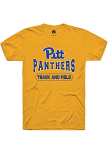 Rally Pitt Panthers Gold Track and Field Short Sleeve T Shirt