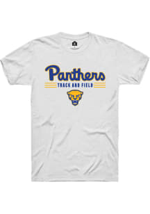 Rally Pitt Panthers White Track and Field Short Sleeve T Shirt