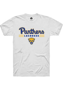 Rally Pitt Panthers White Lacrosse Short Sleeve T Shirt