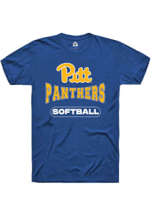 Rally Pitt Panthers Blue Softball Short Sleeve T Shirt