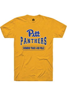Rally Pitt Panthers Gold Womens Track and Field Short Sleeve T Shirt