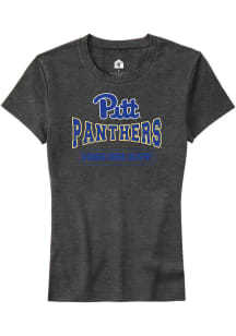 Rally Pitt Panthers Womens Charcoal Womens Cross Country Short Sleeve T-Shirt