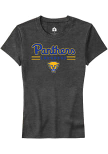 Rally Pitt Panthers Womens Charcoal Lacrosse Short Sleeve T-Shirt