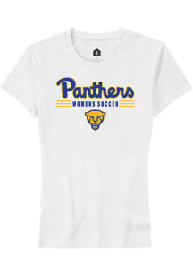 Rally Pitt Panthers Womens White Womens Soccer Short Sleeve T-Shirt