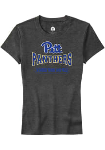 Rally Pitt Panthers Womens Charcoal Womens Track and Field Short Sleeve T-Shirt