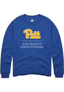 Rally Pitt Panthers Mens Blue Katz Graduate School of Business Long Sleeve Crew Sweatshirt