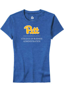 Rally Pitt Panthers Womens Blue College of Business Administration Short Sleeve T-Shirt
