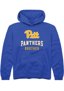 Rally Pitt Panthers Youth Blue Brother Long Sleeve Hoodie