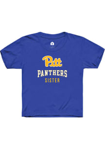 Rally Pitt Panthers Youth Blue Sister Short Sleeve T-Shirt