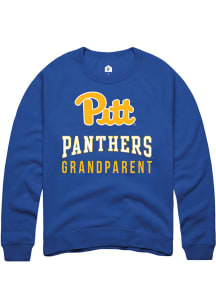Rally Pitt Panthers Mens Blue Grandparent Long Sleeve Crew Sweatshirt