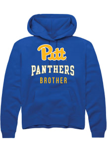 Rally Pitt Panthers Mens Blue Brother Long Sleeve Hoodie