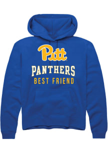 Rally Pitt Panthers Mens Blue Best Friend Long Sleeve Hoodie