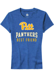 Rally Pitt Panthers Womens Blue Best Friend Short Sleeve T-Shirt