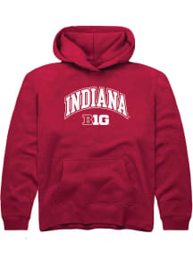 Rally Indiana Hoosiers Youth Red Arch Logo Long Sleeve Hoodie