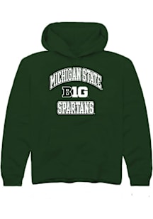 Rally Michigan State Spartans Youth Green No 1 Long Sleeve Hoodie
