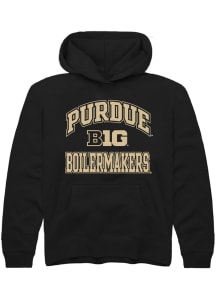 Youth Purdue Boilermakers Black Rally No 1 Long Sleeve Hooded Sweatshirt