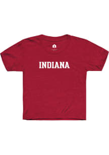 Rally Indiana Hoosiers Youth Red Wordmark Short Sleeve T-Shirt