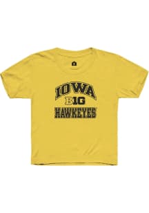Rally Iowa Hawkeyes Youth Yellow No 1 Short Sleeve T-Shirt