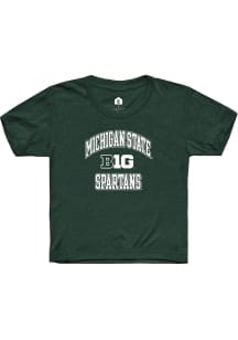 Rally Michigan State Spartans Youth Green No 1 Short Sleeve T-Shirt