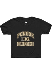 Rally Purdue Boilermakers Youth Black No 1 Short Sleeve T-Shirt