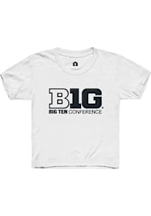 Rally Big Ten Youth White Conference Short Sleeve T-Shirt