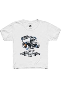 Youth Big Ten White Rally Football Player Short Sleeve T-Shirt