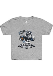 Youth Big Ten Grey Rally Football Player Short Sleeve T-Shirt