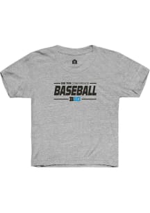 Rally Big Ten Youth Grey Baseball Short Sleeve T-Shirt