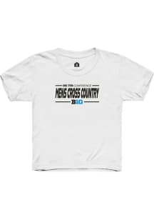 Youth Big Ten White Rally Mens Cross Country Short Sleeve T-Shirt