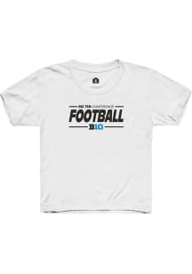 Rally Big Ten Youth White Football Short Sleeve T-Shirt