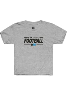 Youth Big Ten Grey Rally Football Short Sleeve T-Shirt