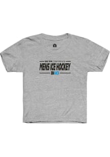 Youth Big Ten Grey Rally Mens Ice Hockey Short Sleeve T-Shirt