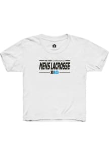 Youth Big Ten White Rally Mens Lacrosse Short Sleeve T-Shirt