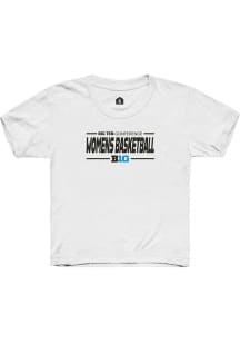 Youth Big Ten White Rally Womens Basketball Short Sleeve T-Shirt