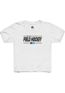 Youth Big Ten White Rally Field Hockey Short Sleeve T-Shirt