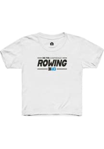 Youth Big Ten White Rally Rowing Short Sleeve T-Shirt