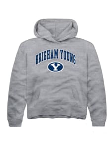 Rally BYU Cougars Youth Grey Arch Logo Long Sleeve Hoodie